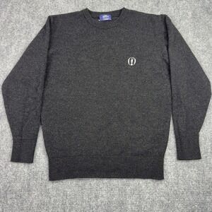 The Open by Glenbrae Sweater Mens S Gray Wool Blend Golf UK Preppy Minimalist